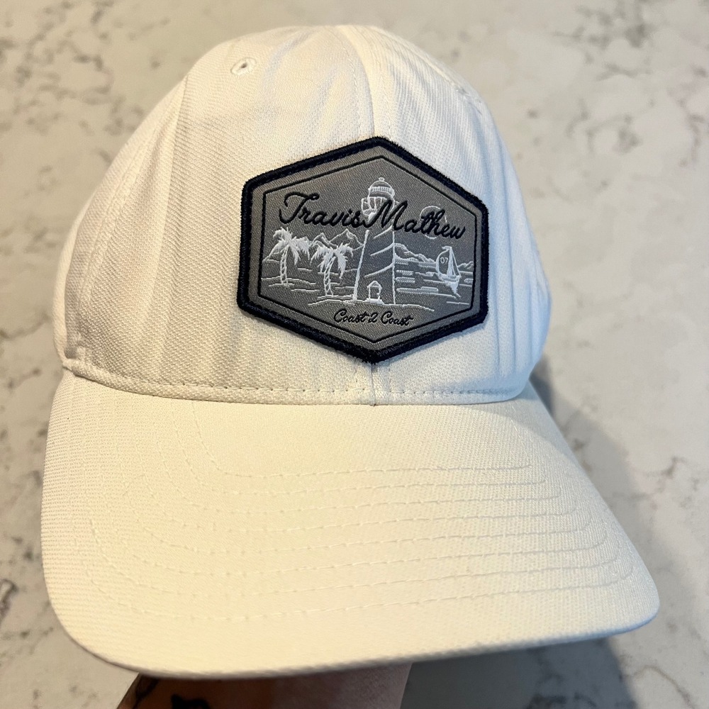 Travis Mathew Coast‎ 2 Coast White Golf Hat Cap Adjustable